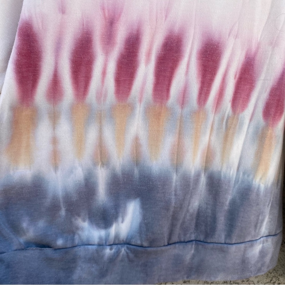 KNOX ROSE Tie Dye Balloon Sleeve Crewneck Pullover Sweatshirt - Picture 10 of 10